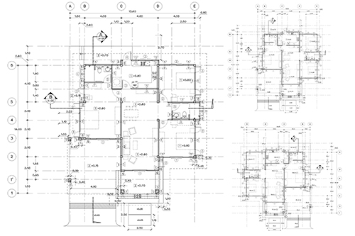 Bouwtekening voor inmeten schilderwerk calculatie